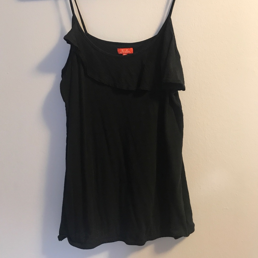 Madewell Hi-line black tank